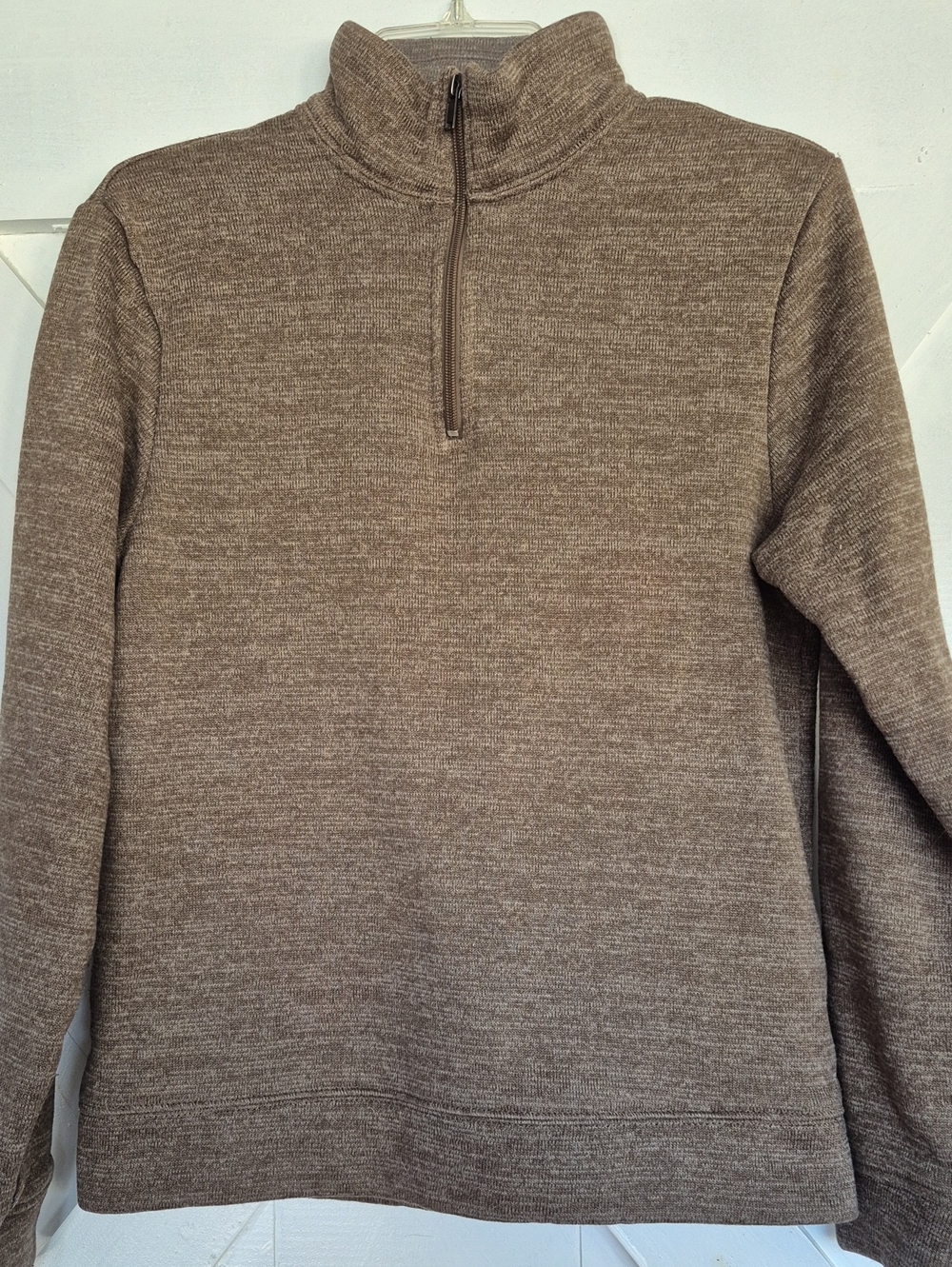 Old Navy Men's Brown Quarter-Zip Mock Neck Sweater